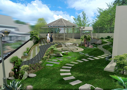 thiết kế sân vườn